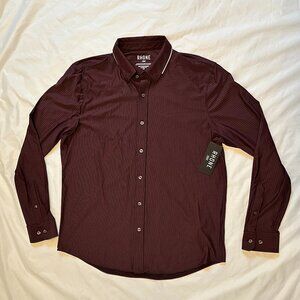 Rhone Men's Button Up Shirt Red Size L Large Commuter Classic Fit Long Sleeve